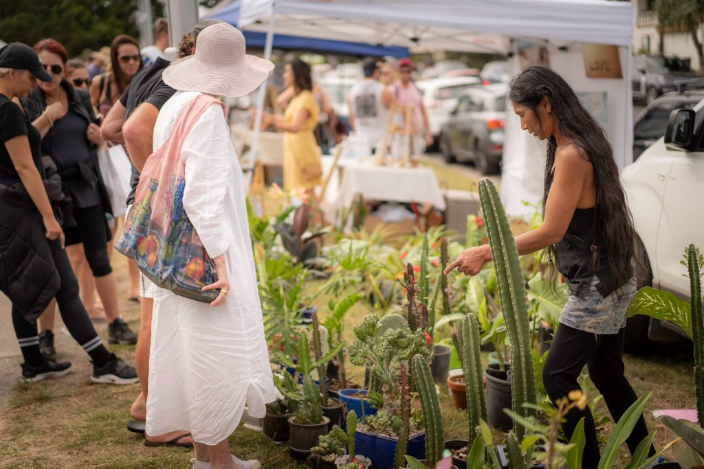 beachside market plant stall