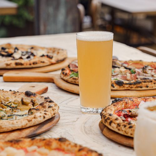 Beer and Pizza at Treehouse