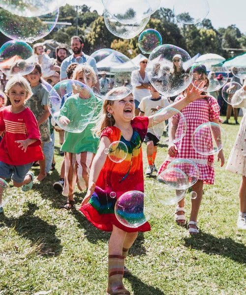 Kids Enjoying Sample Food Festival